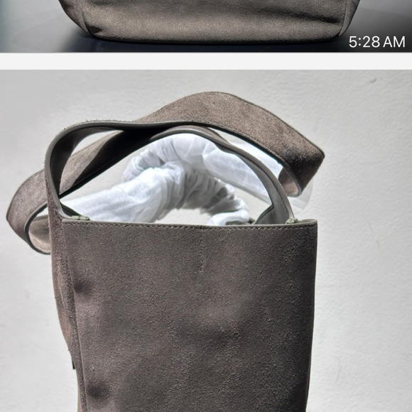 NWT green suede open tote bag - Picture 7 of 8